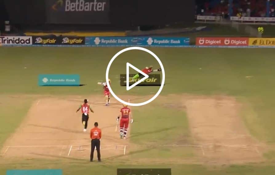 [Watch] Azam Khan Pulls-Off One-Handed Stunner Against TKR In CPL 2023